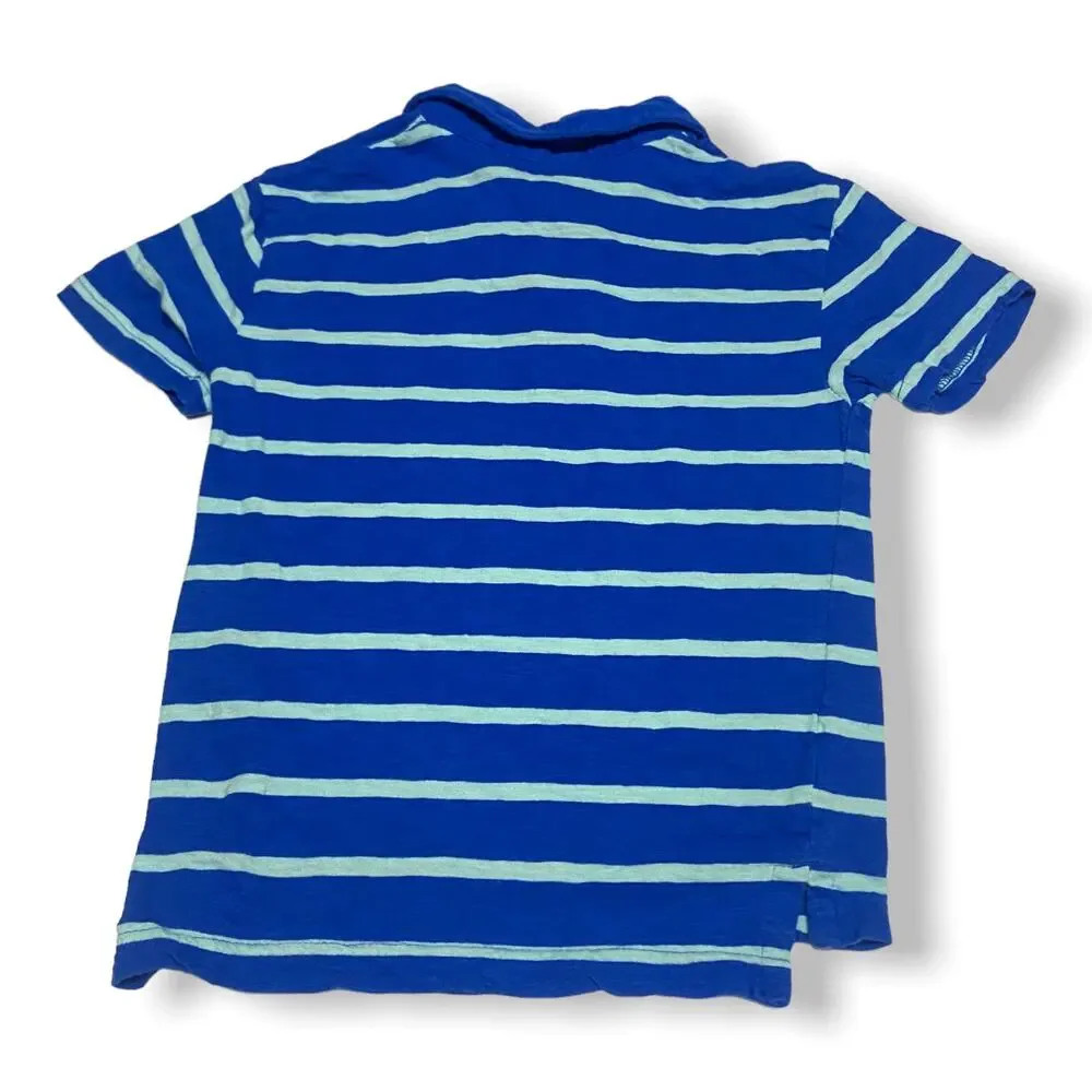 The Children's Place Boys Shirt Size XS 4 Blue Striped Polo Pique Knit
